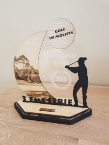 Trophée golf personnalisé