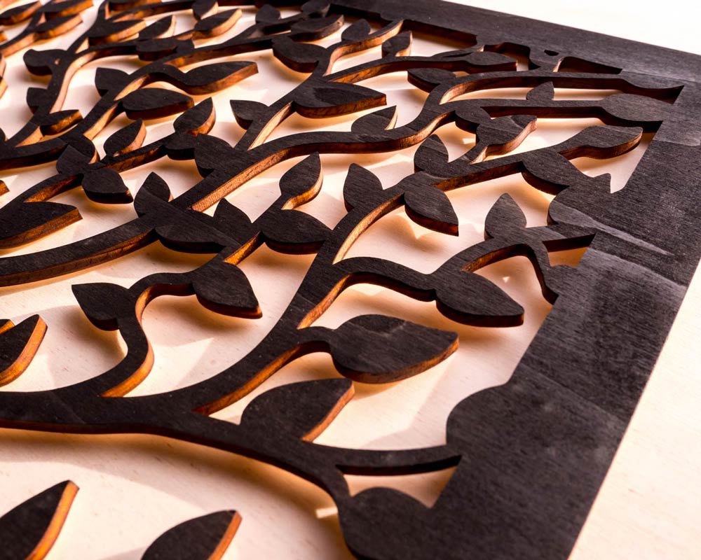 Décoration murale cerf arbre en bois - DHLaserDesign