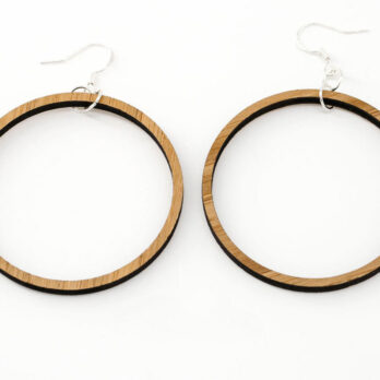 Boucles d’oreilles en bois, Créole