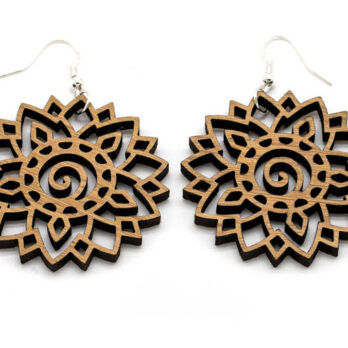 Boucles d&rsquo;oreilles en bois, Atria