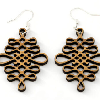 Boucles d&rsquo;oreilles en bois, Antarès