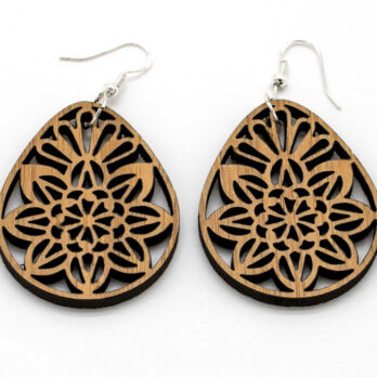 Boucles d&rsquo;oreilles en bois, Mizar