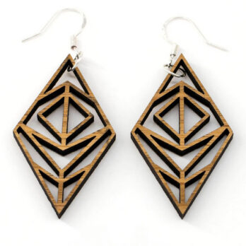 Boucles d&rsquo;oreilles en bois, Alnair