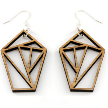 Boucles d&rsquo;oreilles en bois, Alioth