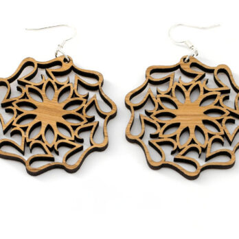 Boucles d&rsquo;oreilles en bois, Rigel