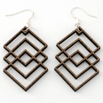 Boucles d&rsquo;oreilles en bois, Hadar