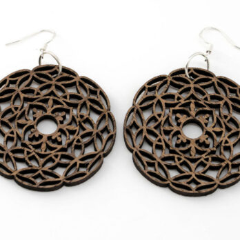 Boucles d&rsquo;oreilles en bois, Adhara